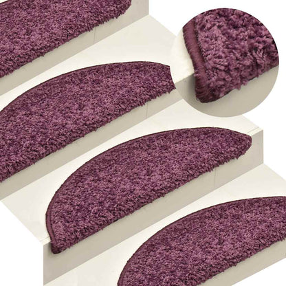 Stufenmatten 30 Stk. 56x17x3 cm Dunkelviolett Halbrund