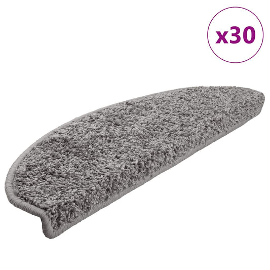 Stufenmatten 30 Stk. 65x21x4 cm Grau Halbrund Groß