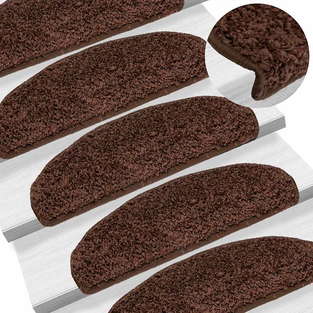 Stufenmatten 30 Stk. 65x21x4 cm Braun Halbrund Groß