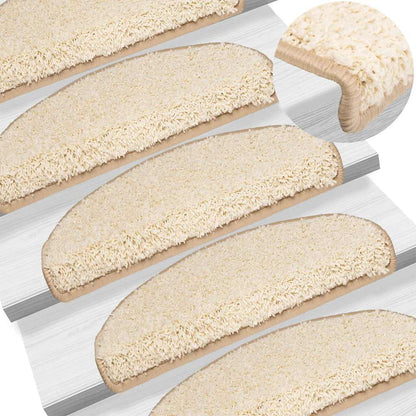 Stufenmatten 30 Stk. 65x21x4 cm Creme Halbrund Groß