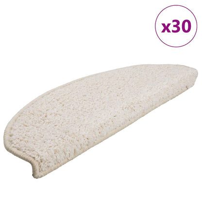 Stufenmatten 30 Stk. 65x21x4 cm Weiß Halbrund Groß