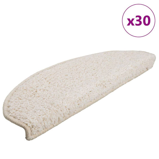 Stufenmatten 30 Stk. 65x21x4 cm Weiß Halbrund Groß