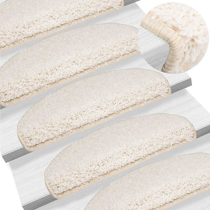 Stufenmatten 30 Stk. 65x21x4 cm Weiß Halbrund Groß