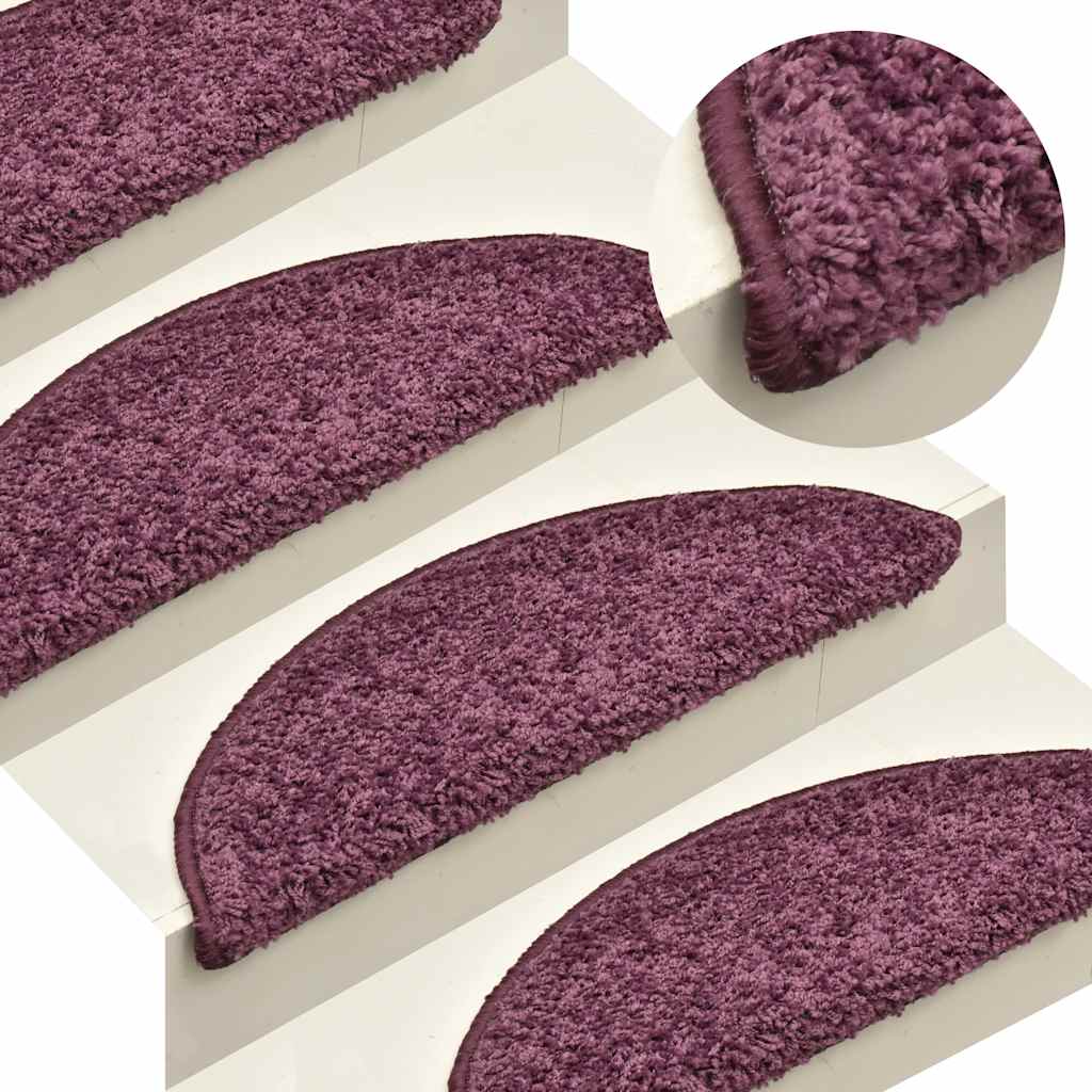 Stufenmatten 30 Stk. 65x21x4 cm Dunkelviolett Halbrund Groß