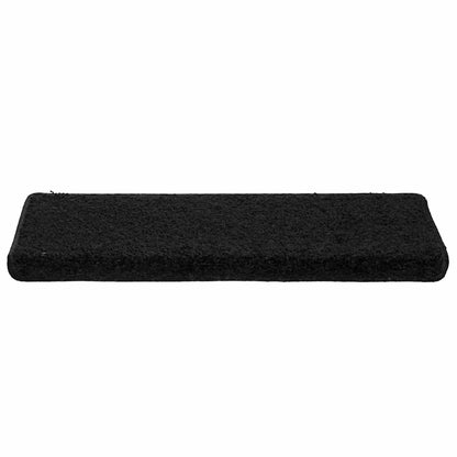 Stufenmatten 30 Stk. 65x21x4 cm Schwarz Rechteckiger Rand