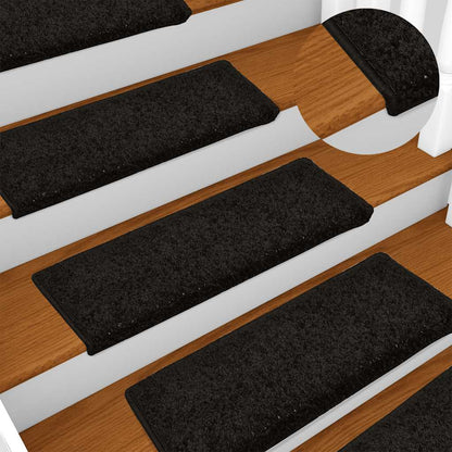 Stufenmatten 30 Stk. 65x21x4 cm Schwarz Rechteckiger Rand