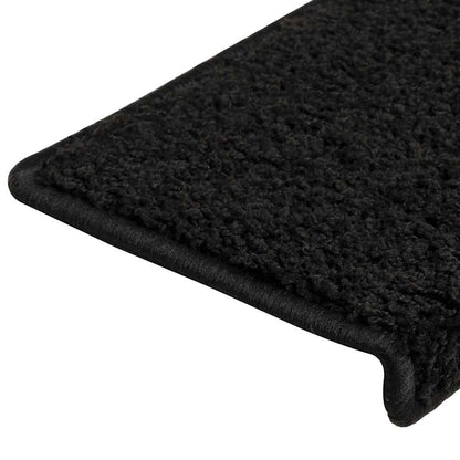 Stufenmatten 30 Stk. 65x21x4 cm Schwarz Rechteckiger Rand