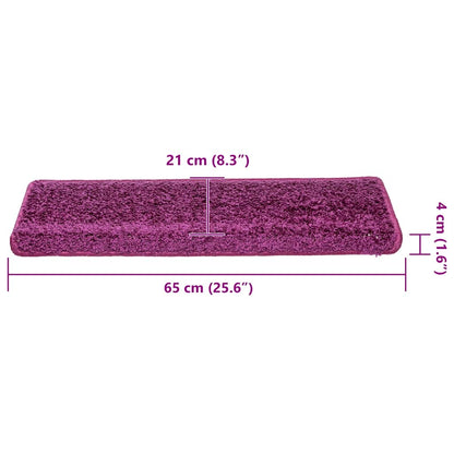 Stufenmatten 30 Stk. 65x21x4 cm Violett Rechteckiger Rand