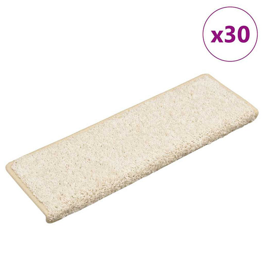 Stufenmatten 30 Stk. 65x21x4 cm Weiß Rechteckiger Rand