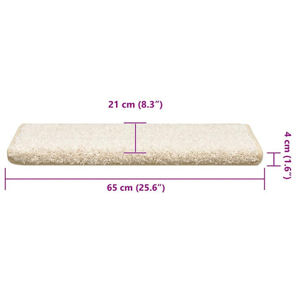 Stufenmatten 30 Stk. 65x21x4 cm Weiß Rechteckiger Rand