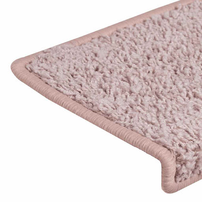 Stufenmatten 30 Stk. 65x21x4 cm Weiß und Rosa Rechteckiger Rand