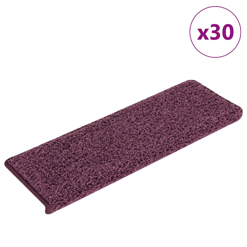 Stufenmatten 30 Stk. 65x21x4 cm Dunkelviolett Rechteckiger Rand