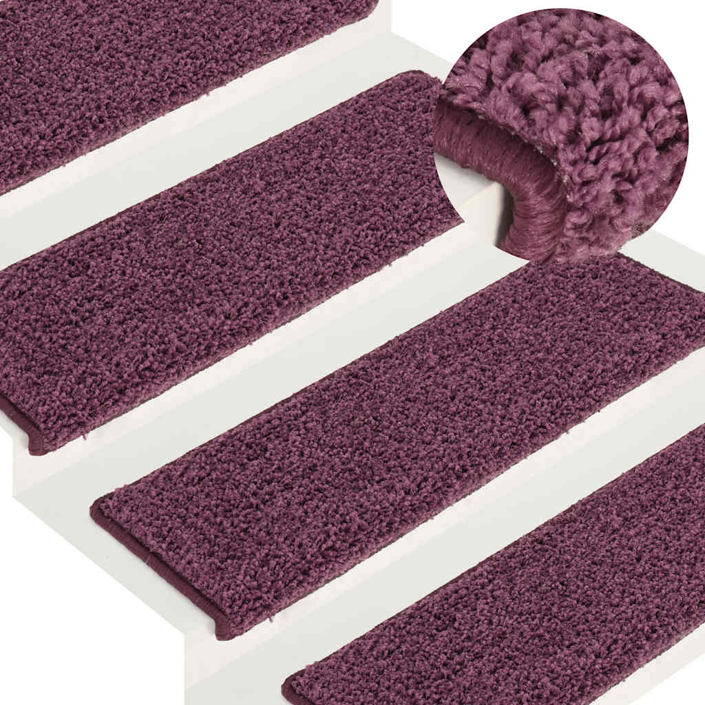 Stufenmatten 30 Stk. 65x21x4 cm Dunkelviolett Rechteckiger Rand