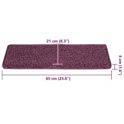 Stufenmatten 30 Stk. 65x21x4 cm Dunkelviolett Rechteckiger Rand
