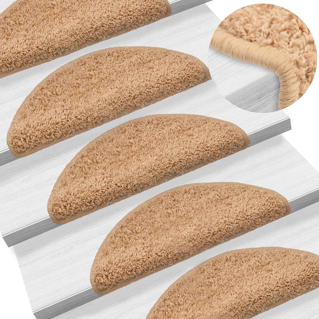 Stufenmatten 20 Stk. 56x17x3 cm Beige Halbrund