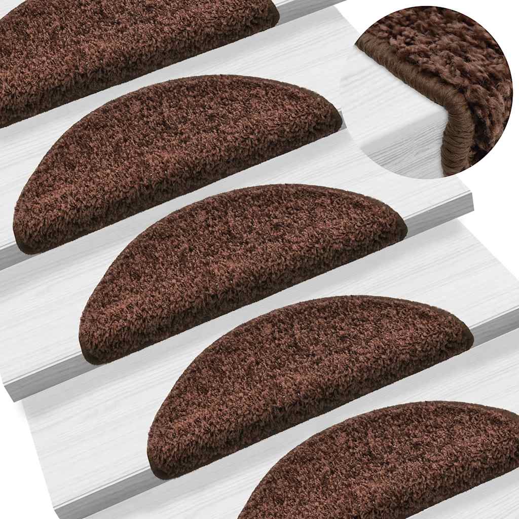 Stufenmatten 20 Stk. 56x17x3 cm Braun Halbrund