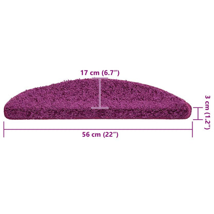 Stufenmatten 20 Stk. 56x17x3 cm Violett Halbrund