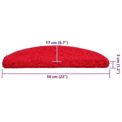 Stufenmatten 20 Stk. 56x17x3 cm Rot Halbrund