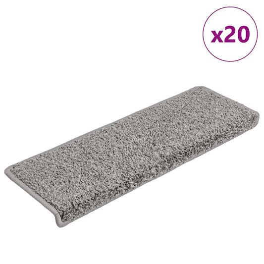 Stufenmatten 20 Stk. 65x21x4 cm Grau Rechteckiger Rand