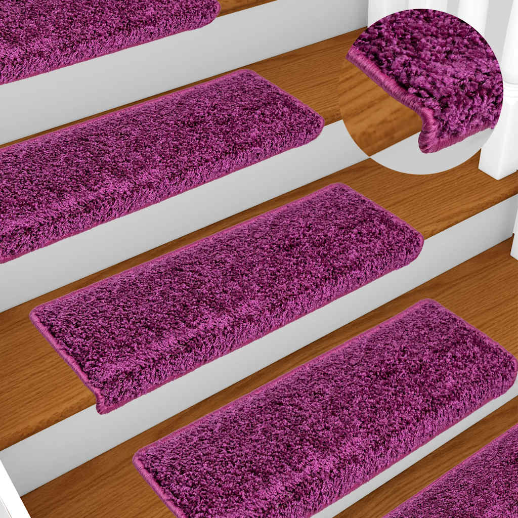 Stufenmatten 20 Stk. 65x21x4 cm Violett Rechteckiger Rand