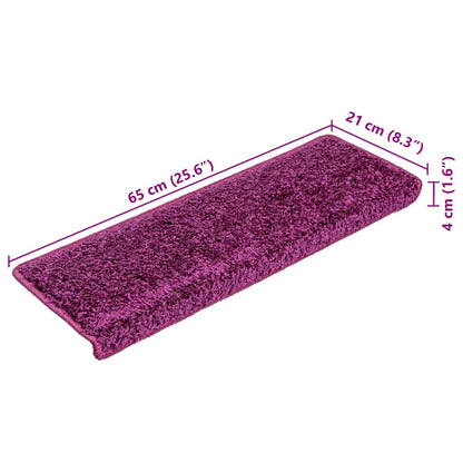 Stufenmatten 20 Stk. 65x21x4 cm Violett Rechteckiger Rand