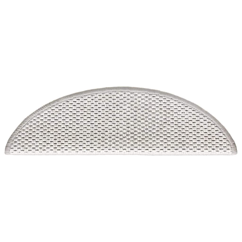 Stufenmatten Selbstklebend Sisal-Optik 30Stk. 56x17x3cm Platina