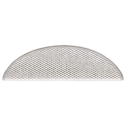 Stufenmatten Selbstklebend Sisal-Optik 30Stk. 56x17x3cm Platina
