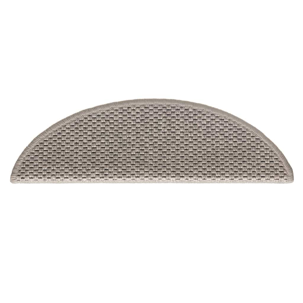 Stufenmatten Selbstklebend Sisal-Optik 30Stk. 56x17x3cm Silbern
