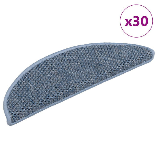 Stufenmatten Selbstklebend Sisal-Optik 30Stk. 56x17x3cm Blau