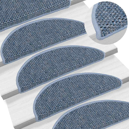 Stufenmatten Selbstklebend Sisal-Optik 30Stk. 56x17x3cm Blau