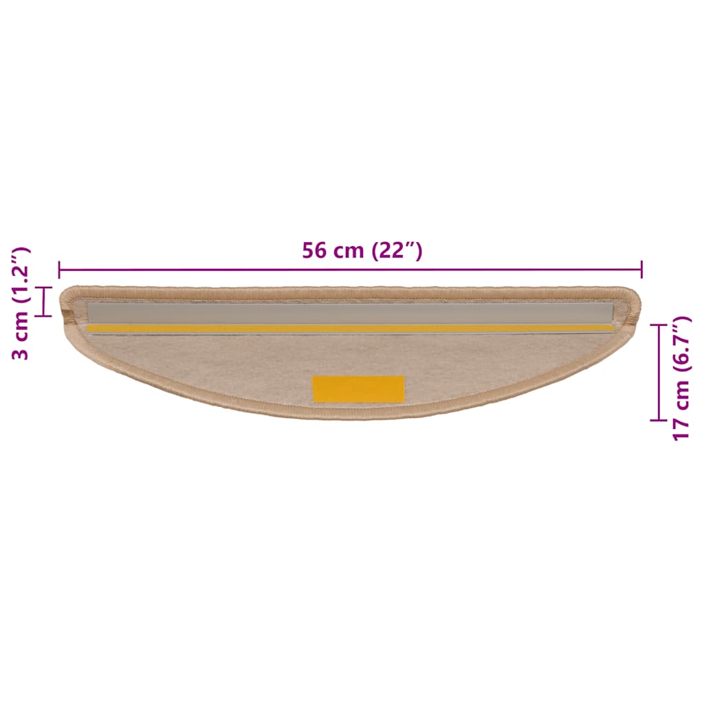 Stufenmatten Selbstklebend Sisal-Optik 30 Stk. 56x17x3 cm