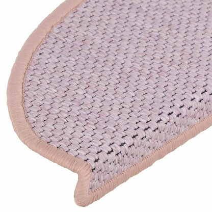 Stufenmatten Selbstklebend Sisal-Optik 30Stk. 65x21x4cm Rosa
