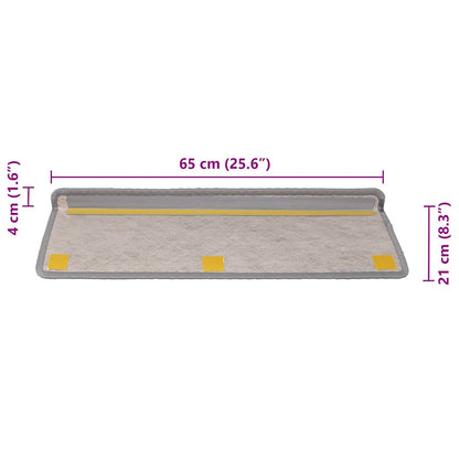 Stufenmatten Selbstklebend Sisal-Optik 30Stk. 65x21x4cm Silbern