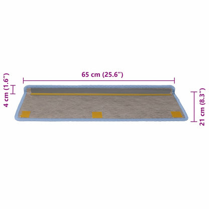 Stufenmatten Selbstklebend Sisal-Optik 30Stk. 65x21x4cm Blau