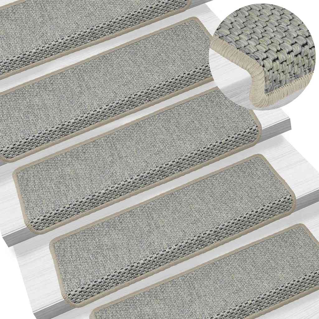 Stufenmatten Selbstklebend Sisal-Optik 30 Stk. 65x21x4cm Grün