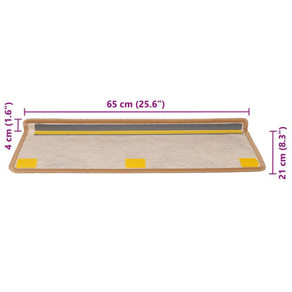 Stufenmatten Selbstklebend Sisal-Optik 30 Stk. 65x21x4cm Orange