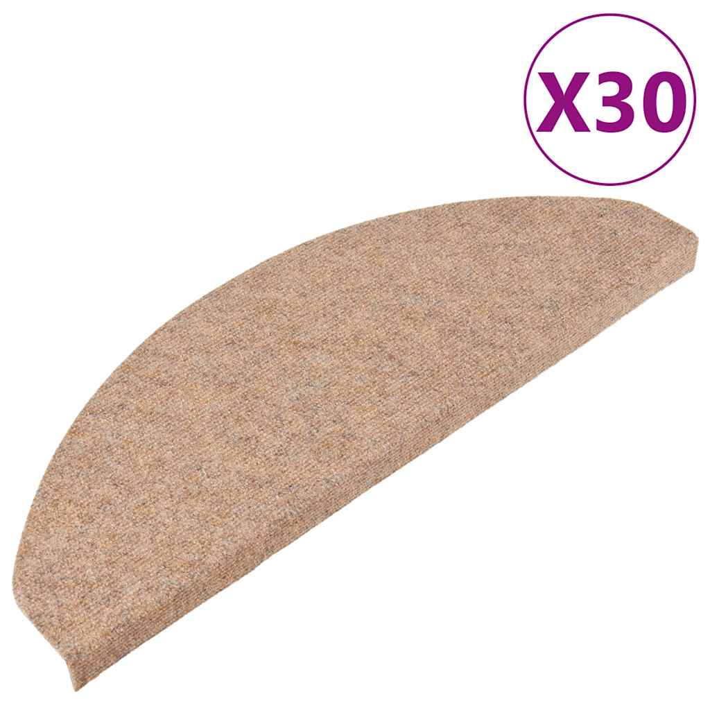 Stufenmatten Selbstklebend 30 Stk. Beige 65x22,5x3,5 cm