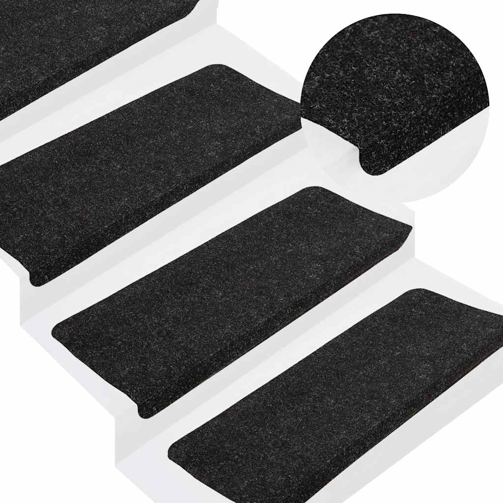 Stufenmatten Selbstklebend 30 Stk. Anthrazit 65x24,5x3,5 cm