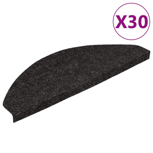 Stufenmatten Selbstklebend 30 Stk. Schwarz 56x17x3 cm