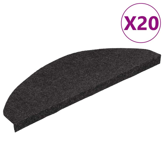 Stufenmatten Selbstklebend 20 Stk. Schwarz 65x22,5x3,5 cm