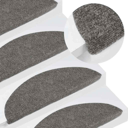 Stufenmatten Selbstklebend 30 Stk. Grau 56x17x3 cm