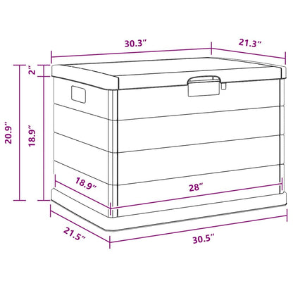 Gartenlagerbox Anthrazit 77,5 x 54,5 x 53 cm Plastik