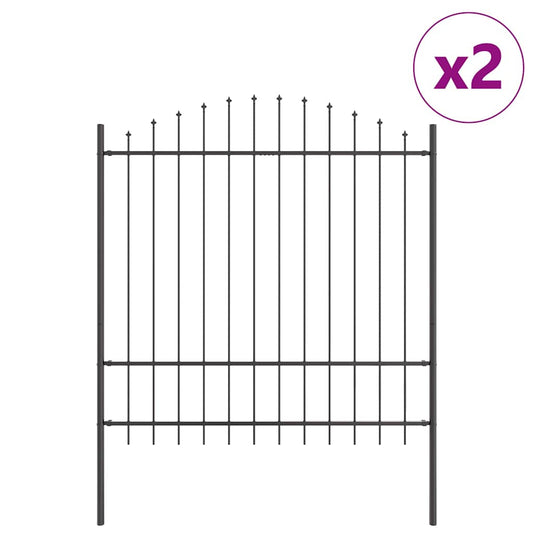 Gartenzaun Grau 340 x 175 cm
