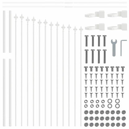 Gartenzaun Weiß 340 x 100 cm