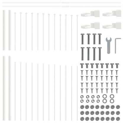 Gartenzaun Weiß 340 x 150 cm