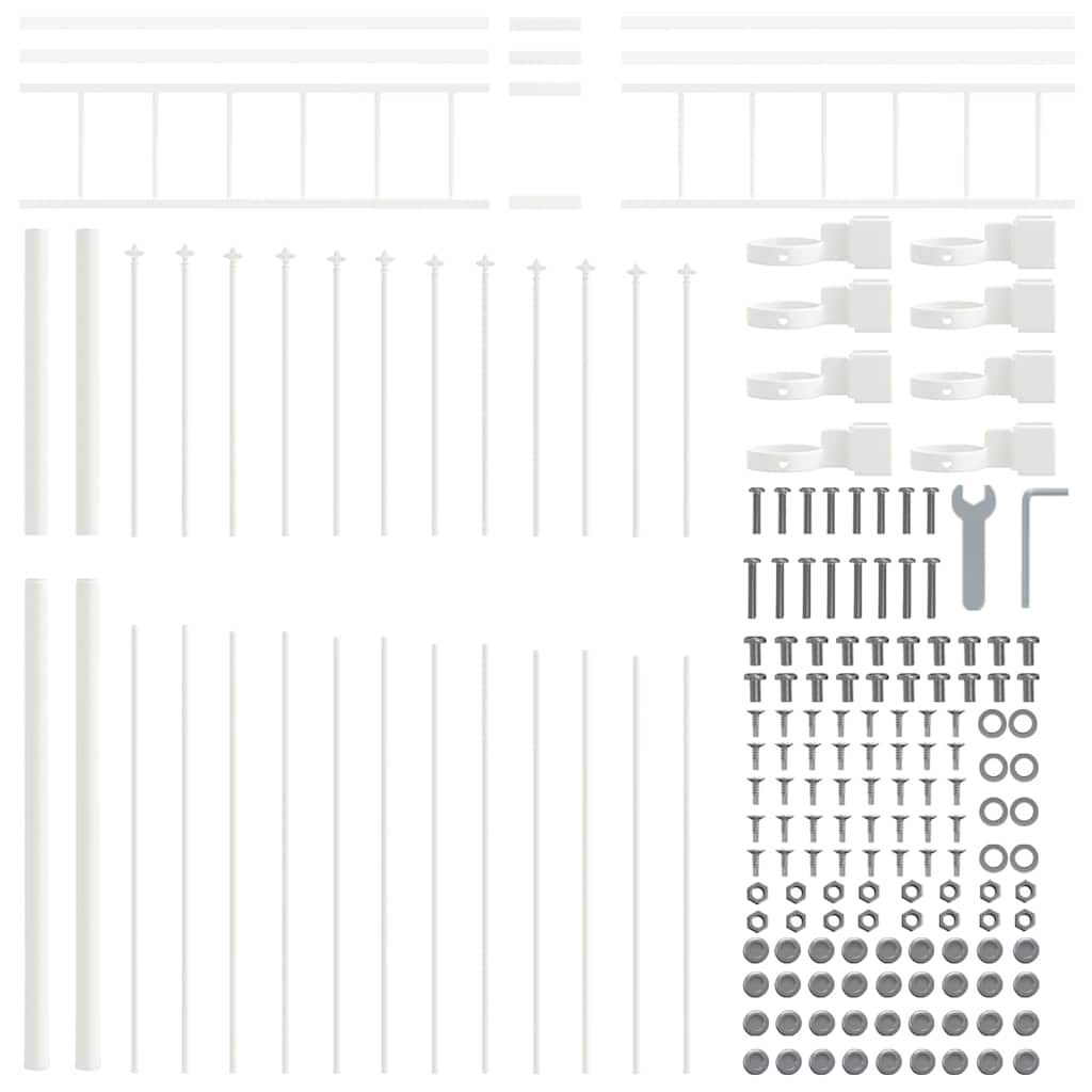 Gartenzaun Weiß 680 x 200 cm