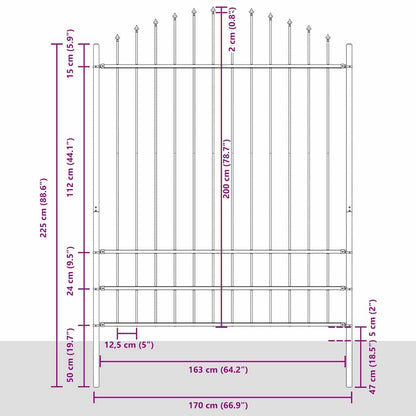 Gartenzaun Weiß 680 x 200 cm