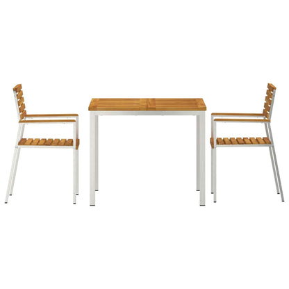 Garten-Ess-Set 3 pcs Braun Massives Akazienholz