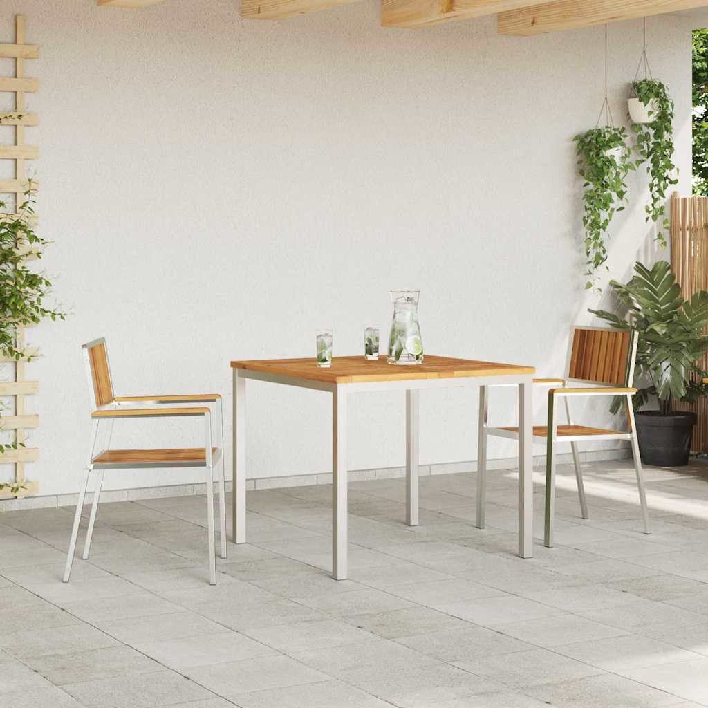 Garten Essgruppe 3 pcs Braun Akazie Massivholz