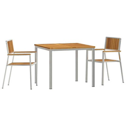 Garten Essgruppe 3 pcs Braun Akazie Massivholz